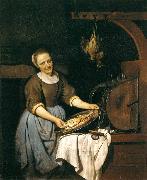Gabriel Metsu The Cook oil painting reproduction
